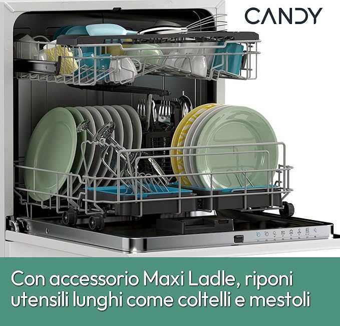 Нова компактна/мини/малка съдомиялна кубче Candy CP 8F9FFW,8 комплекта