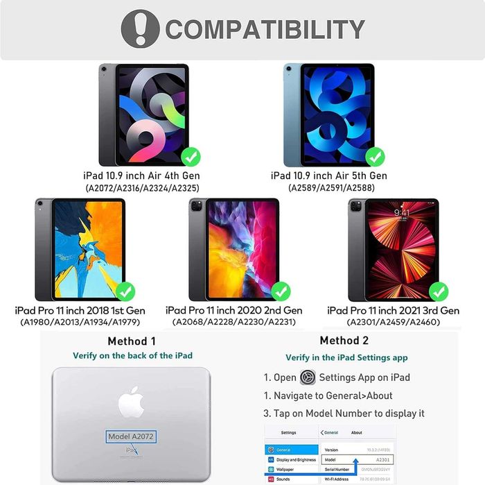 Husa cu tastatura cu touch   iPad Air 5 4 10.9" iPad Pro 11 4 3 2 1st
