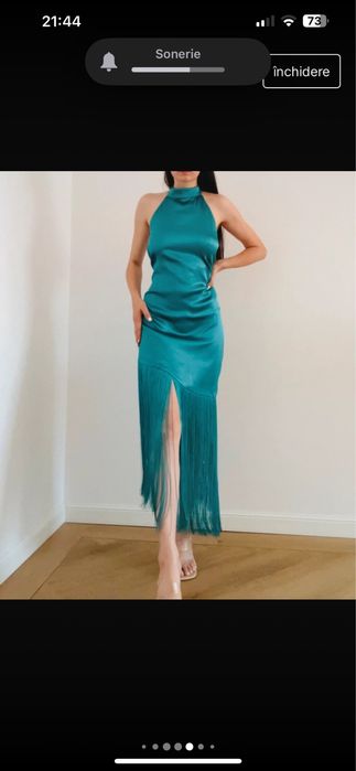 Rochie zara cu saptele gol si franjuri NOUA