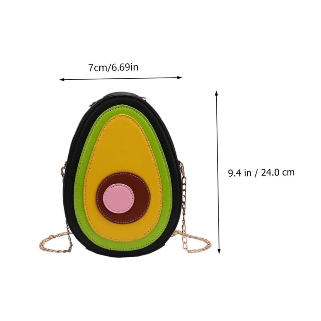 Малка чанта Авокадо за през рамо със синджир