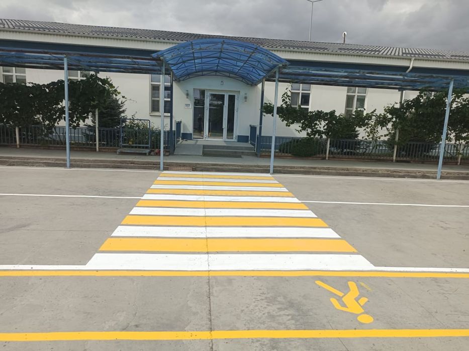 Дорожная размет (парковка,дороги,пешеход)