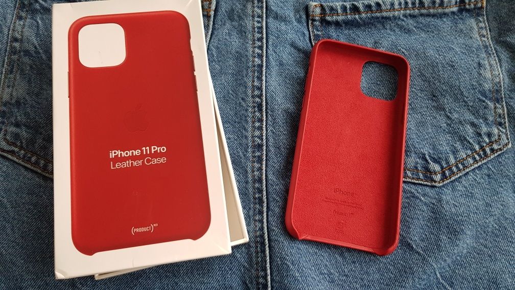 Husa Leather Originala Apple Iphone 11 PRO Noua! Product Red