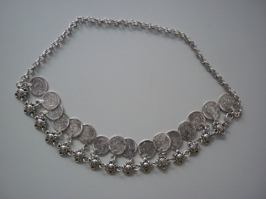 Накит за глава - етно диадема с пендари, имитация сребро