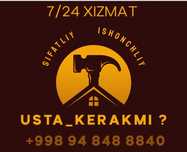 USTA_KERAKMI ? Uyingizga kerakliy bõlgan barcha xizmatlarimiz bor