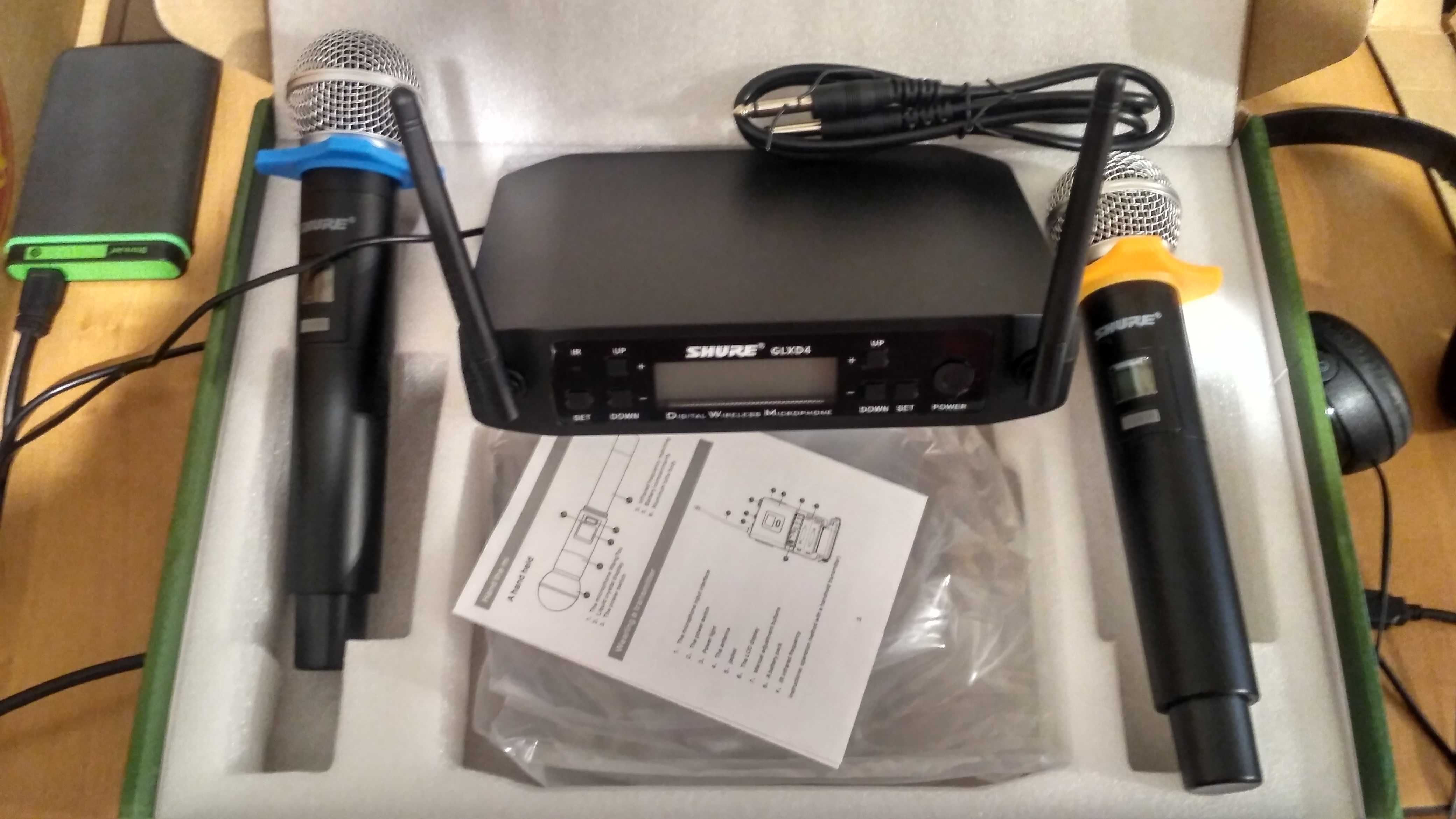 Радиомикрофоны Shure GLXD4 китай, переносные ручные радио микрофоны