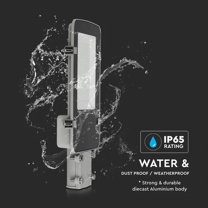 Proiector stradal LED chip Samsung 100W corp gri, Alb natural