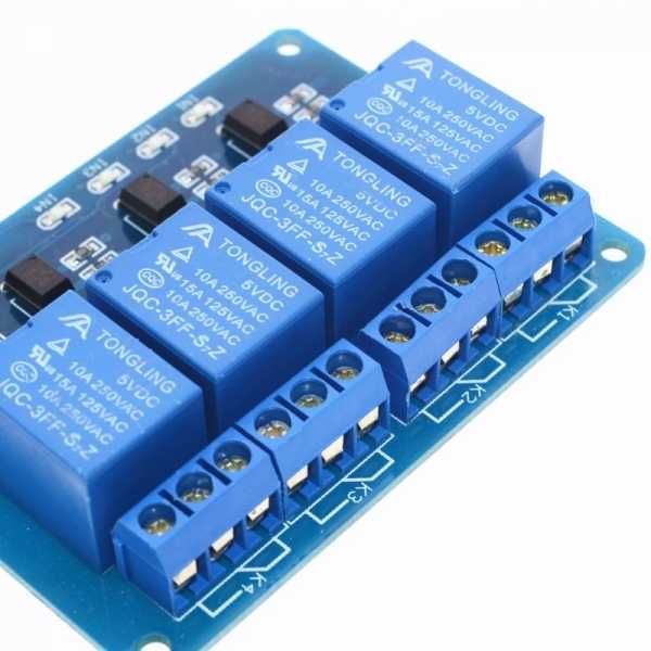 Модуль реле 4 канальный SRD-5VDC-SL-C для Arduino