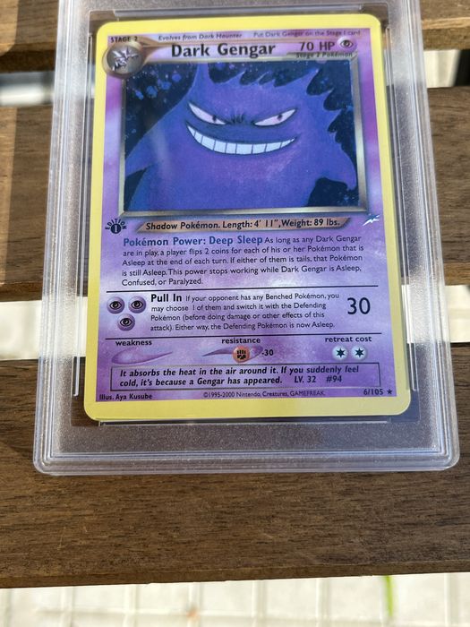 3 Pokemon Cards - Illustrator,Mewtwo & Dark Gengar