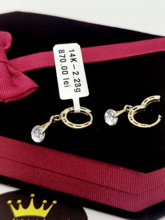 Bijuteria Royal cercei din aur 14k 2.23 gr
