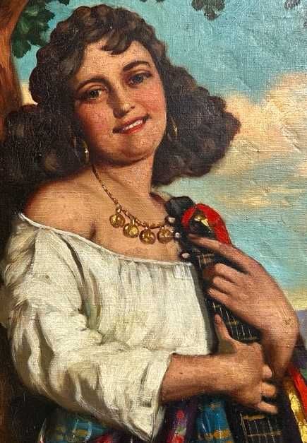 SUPERB, tablou AUTENTIC ulei/pânză/carton, semnat pictor maghiar cotat