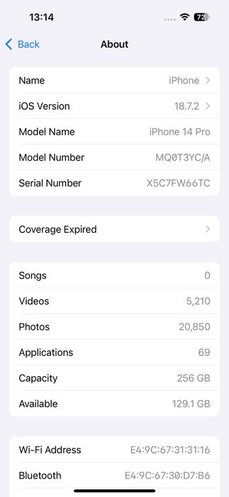 iPhone 14 PRO 256 Space Black