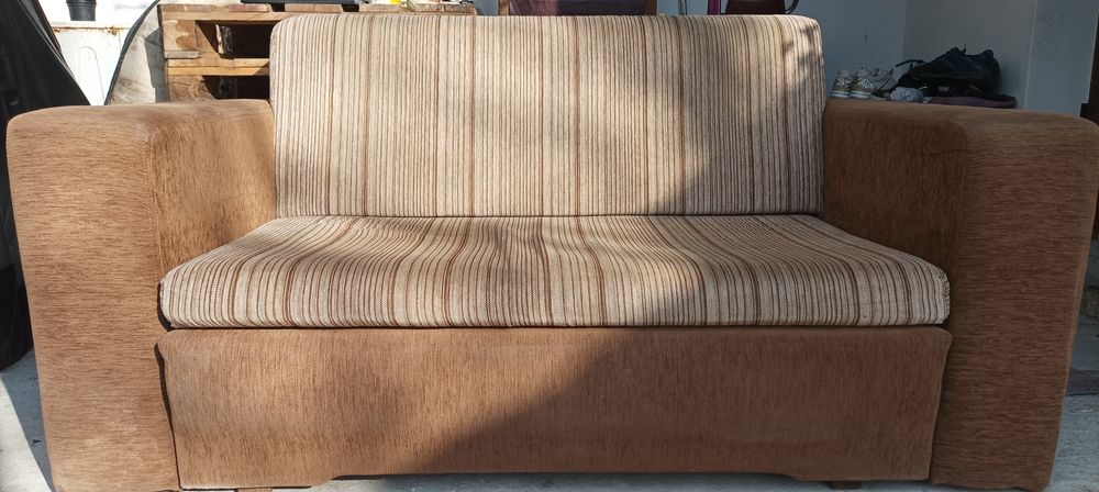 Разтегателен диван двойка с функция сън удобно легло спалня + подарък