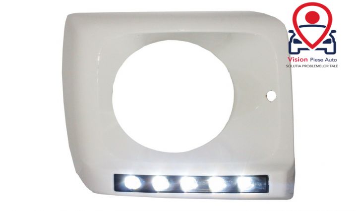 Carcasa Faruri ALB cu Lumini de zi Dedicate LED DRL G65 Design