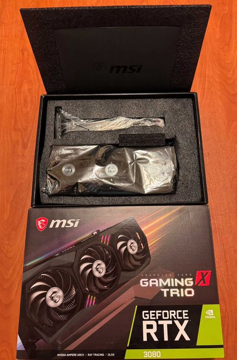MSI RTX 3080 Gaming X Trio 10GB – Кутия, Фактура, Кратко използване