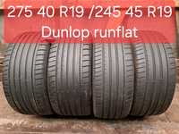 Set anvelope 275/40 R19 cu 245/45 R19 Dunlop runflat