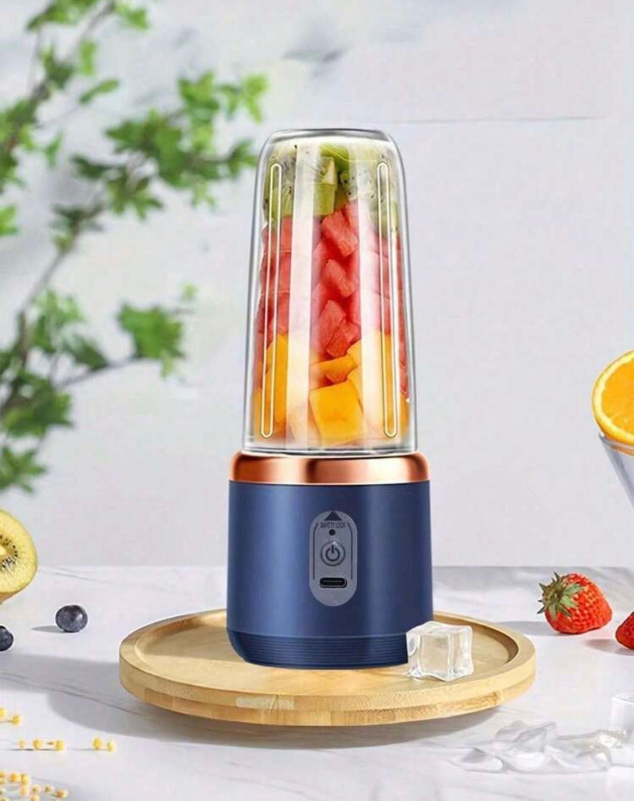 Преносима електрическа сокоизстисквачка – USB акумулаторна, 400 ml