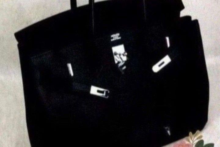 Geanta damă,40cm L,accesorii metalice, model Birkin, saculet, etichetă