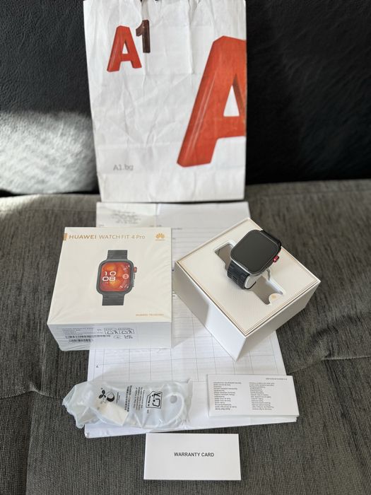 КАТО НОВ Huawei Watch Fit 4 Pro BT А1 Гаранция 2г Black Черен