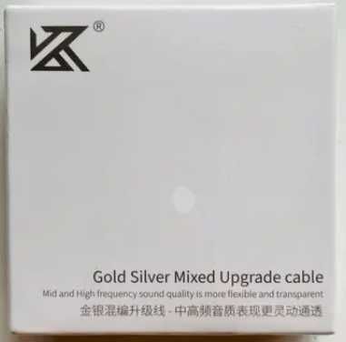 Новый запечатанный 8жил Gold Silver Mixed кабель для наушников KZ и др