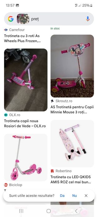 Trotineta cu unicorni 3-5 ani