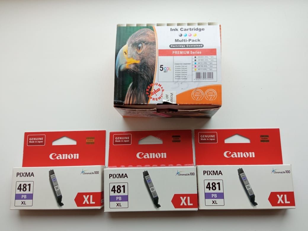 Принтер цветной МФУ Canon PIXMA TS9100 с запасными картриджами