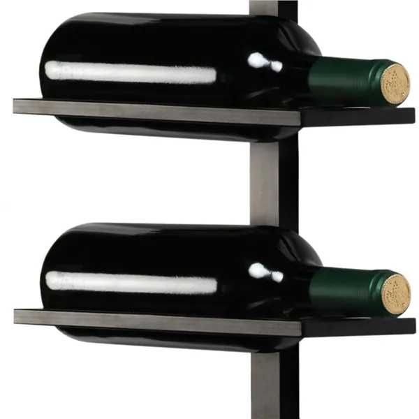 Suport vin suspendat metalic 10 sticle stil industrial negru |S 591491