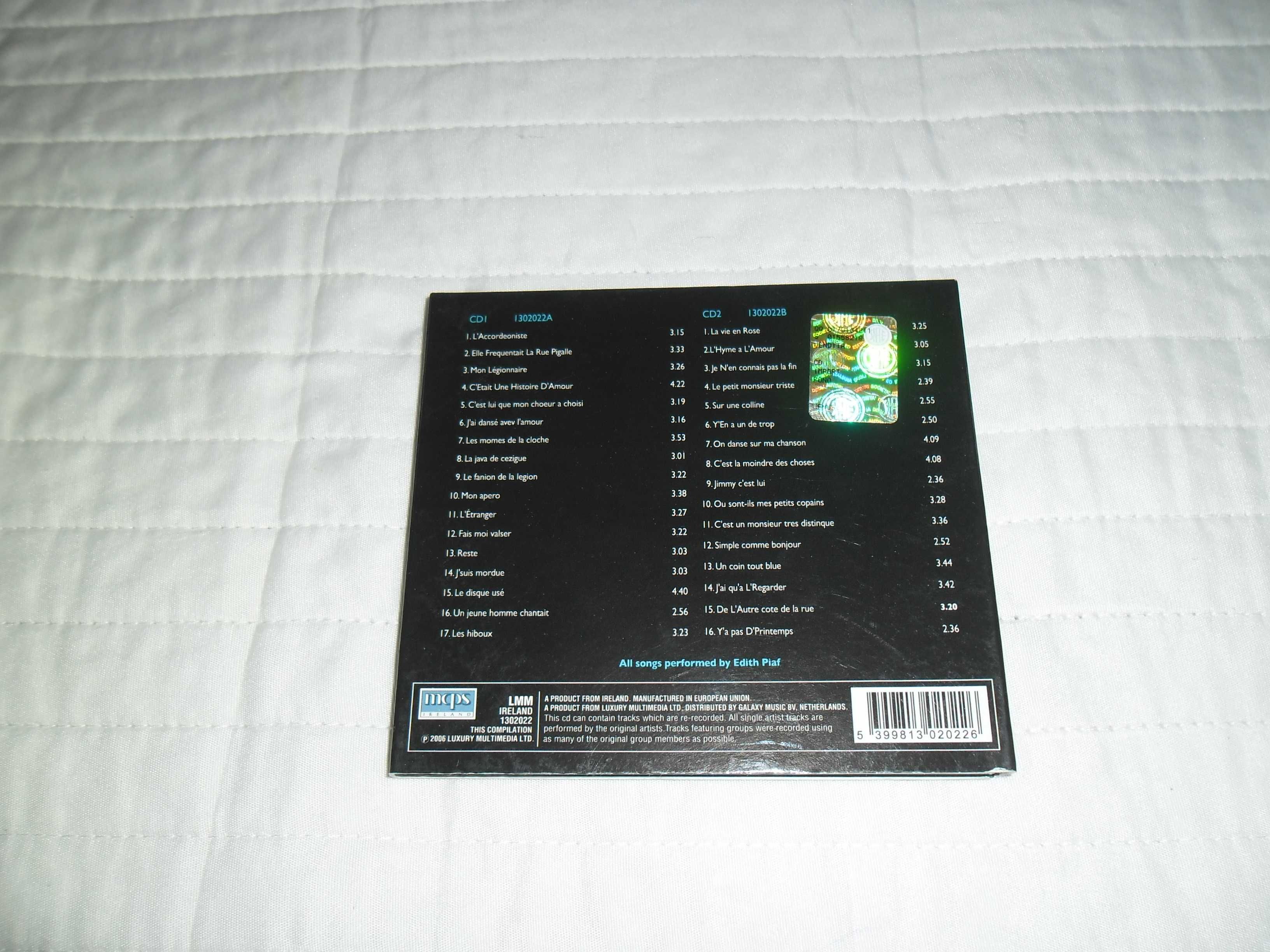 CD audio Edith Piaf Original 2 CD