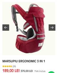 Marsupiu ergonomic 3 in 1