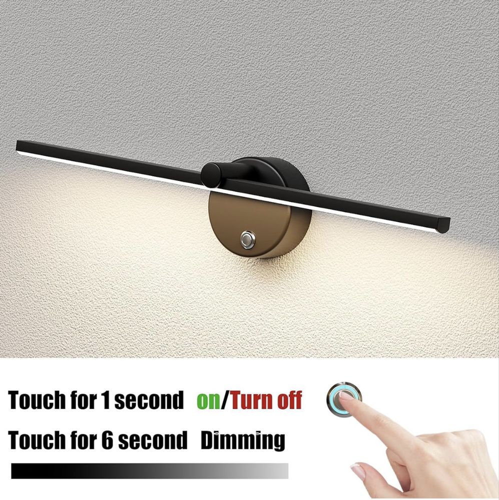 Lumină LED pentru oglindă de baie reglabilă cu întrerupător