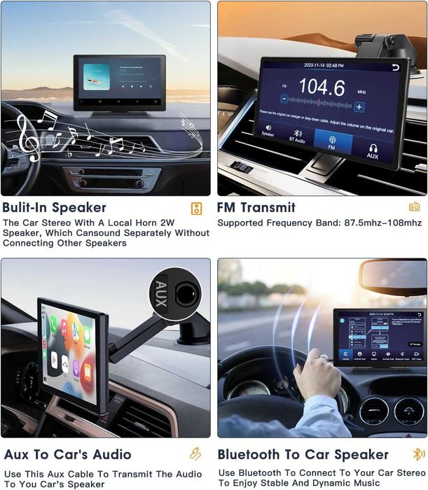 9" автомобилна уредба с вградена и задна камера, CarPlay, Android Auto