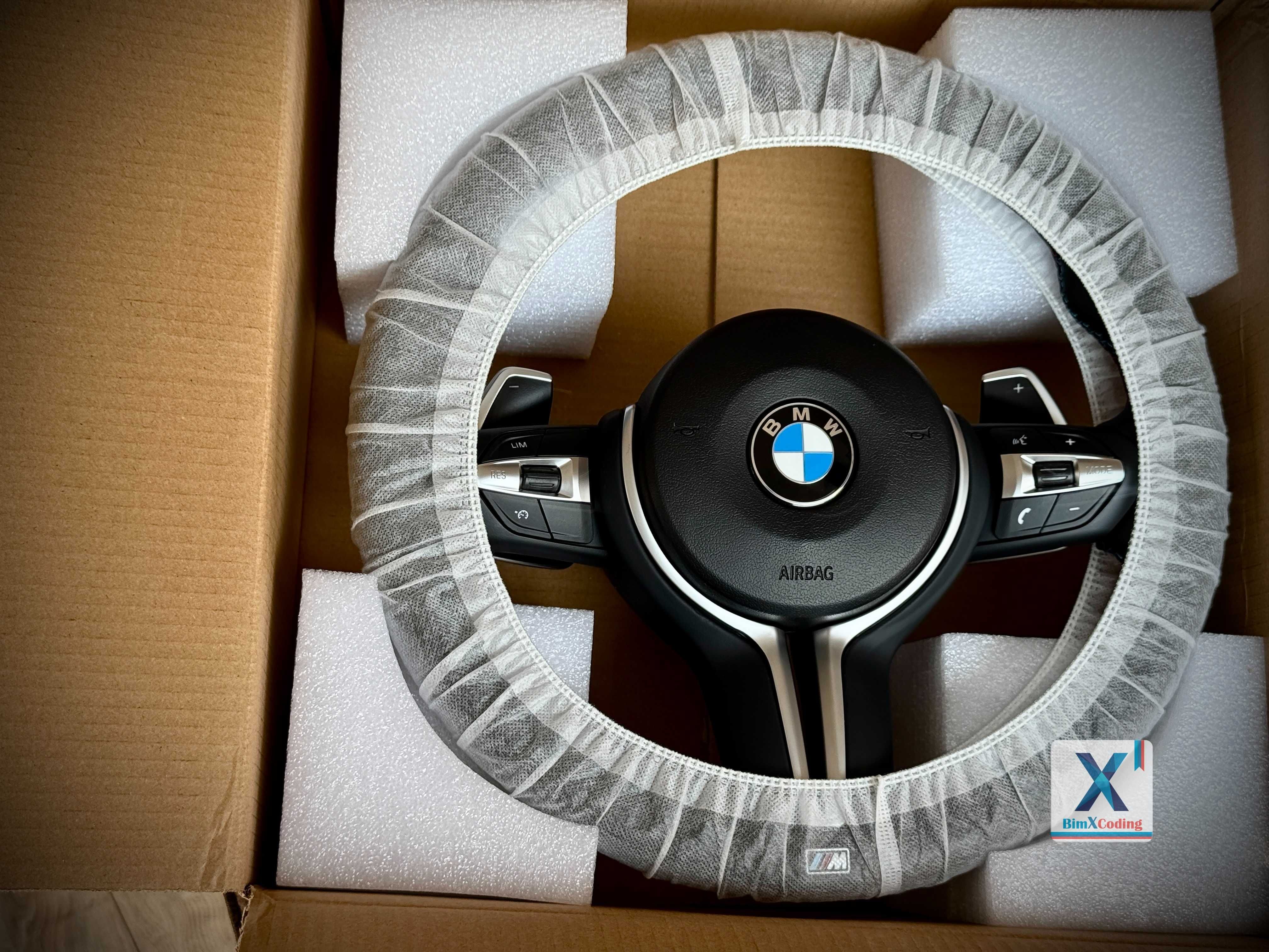 Volan piele BMW M Sport cu padele F07 F10 F11 F06 F12 F13 F01 M5 M6