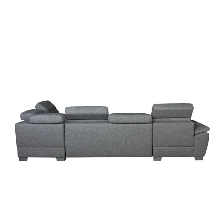 Coltar U Extensibil Cu Lada, Naturlich, Tetiere Reglabile, 375 Cm