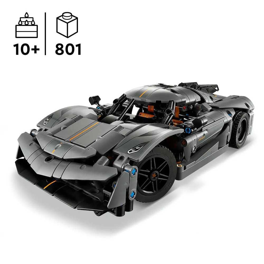 Lego Technic 42173 Сива хиперкола Koenigsegg Jesko Absolut