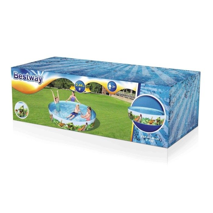 Детски басейн Bestway Джурасик парк, твърд борд, 244 x 46 см, PVC, мно