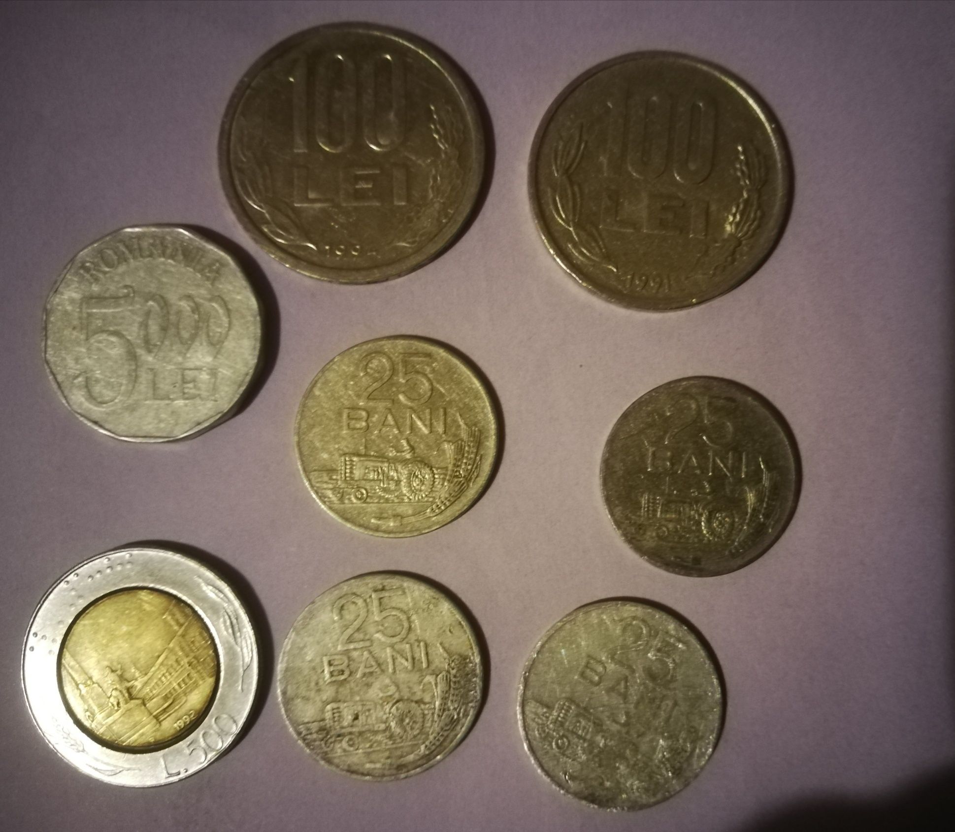 Lot monede 1960-1982,25 bani, 100 lei, 5000 lei