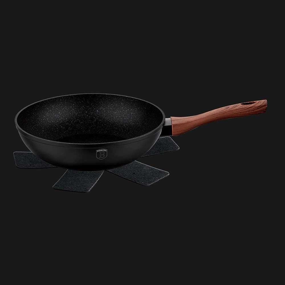 SET TIGAIE Wok 28cm PRO Berlinger Haus+CAPAC sticla 28cm Schmitter NOU