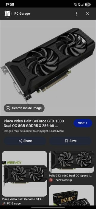 Vand urgent palit Gtx1080 dual 8gb cu super racire.ARCTIC Accelero