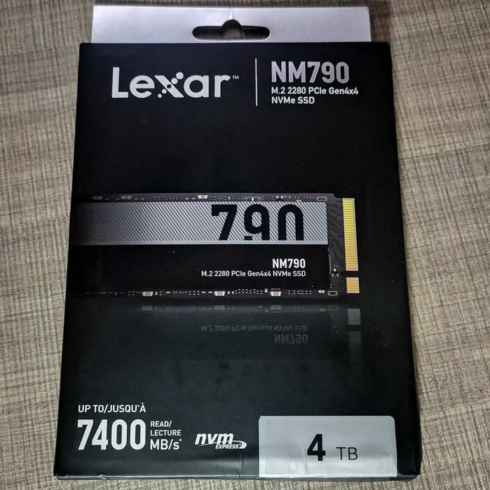 NVME SSD 4TB Lexar NM790 Gen4x4 7400/6500 M.2 2280 PCIe, TBW 3000TB