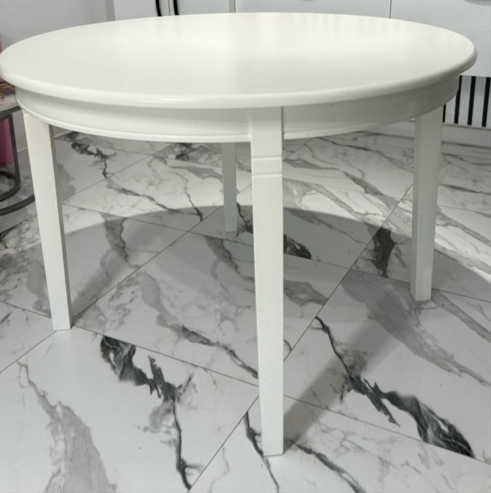 Masă KIRKEBY Ø110 albă