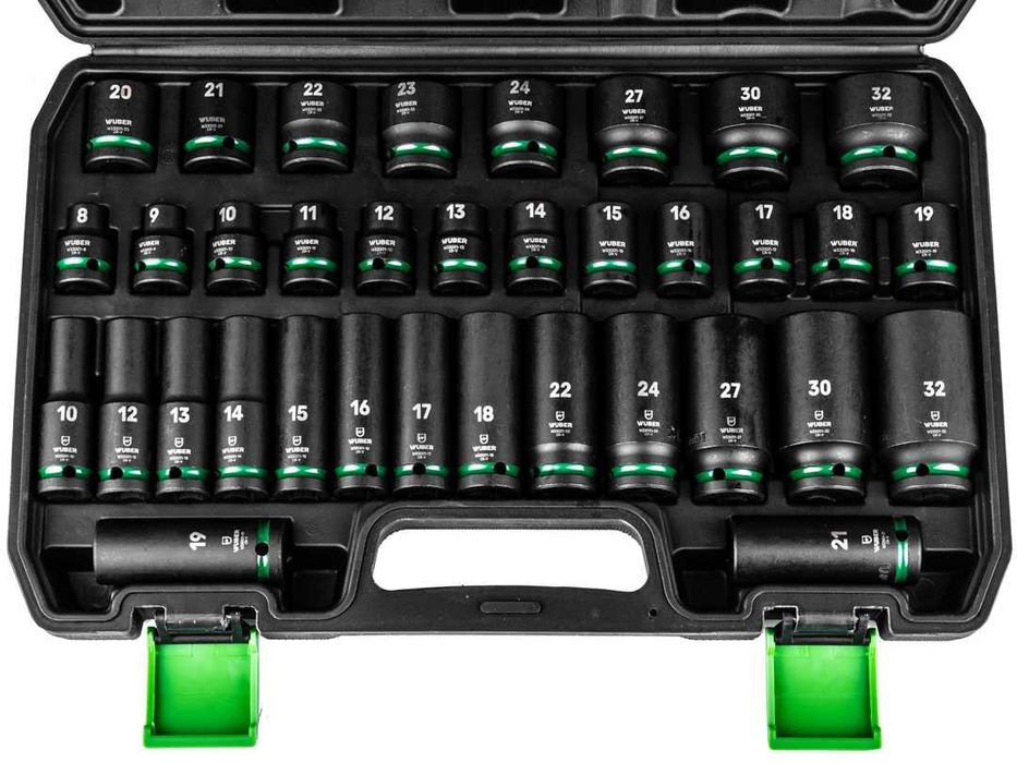 Set chei tubulare impact 1/2” Wuber, 35 piese