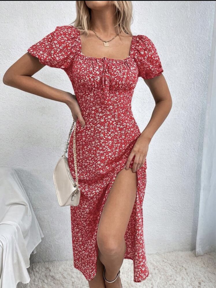 Rochie midi imprimeu floral