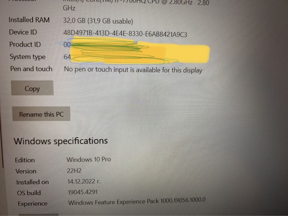 Upgraded Lenovo Legion Y520 / 32 RAM / 1 TB