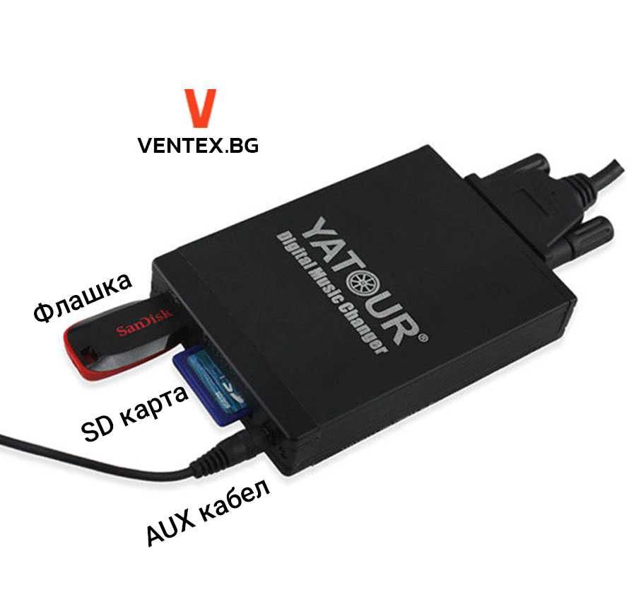 YATOUR чейнджър за Toyota Corolla, Verso, Avensis, RAV4 с USB и AUX