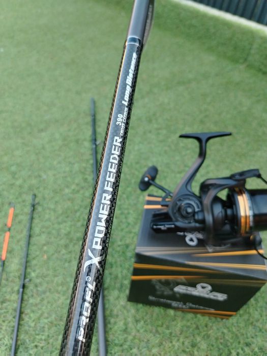 Set 2 Lansete PROFL X POWER FEEDER 3.90m 180g NEW 2024 + Set 2 Mulinet