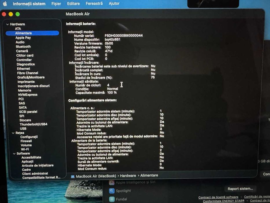  Apple / MacBook Air 13 / M4 2025 / 16+ 256 / Sky Blue / 4 Incarcari