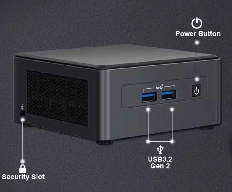 Intel NUC 11 Pro NUC11TNHi5 cu 64GB RAM + Addon NUCIOALUWS la cutie