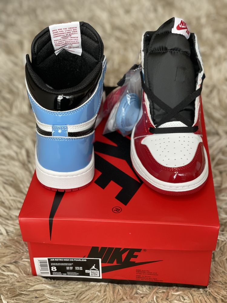 Air Jordan 1 Retro High Fearless UNC Red Blue Chicago Toe Bred OG