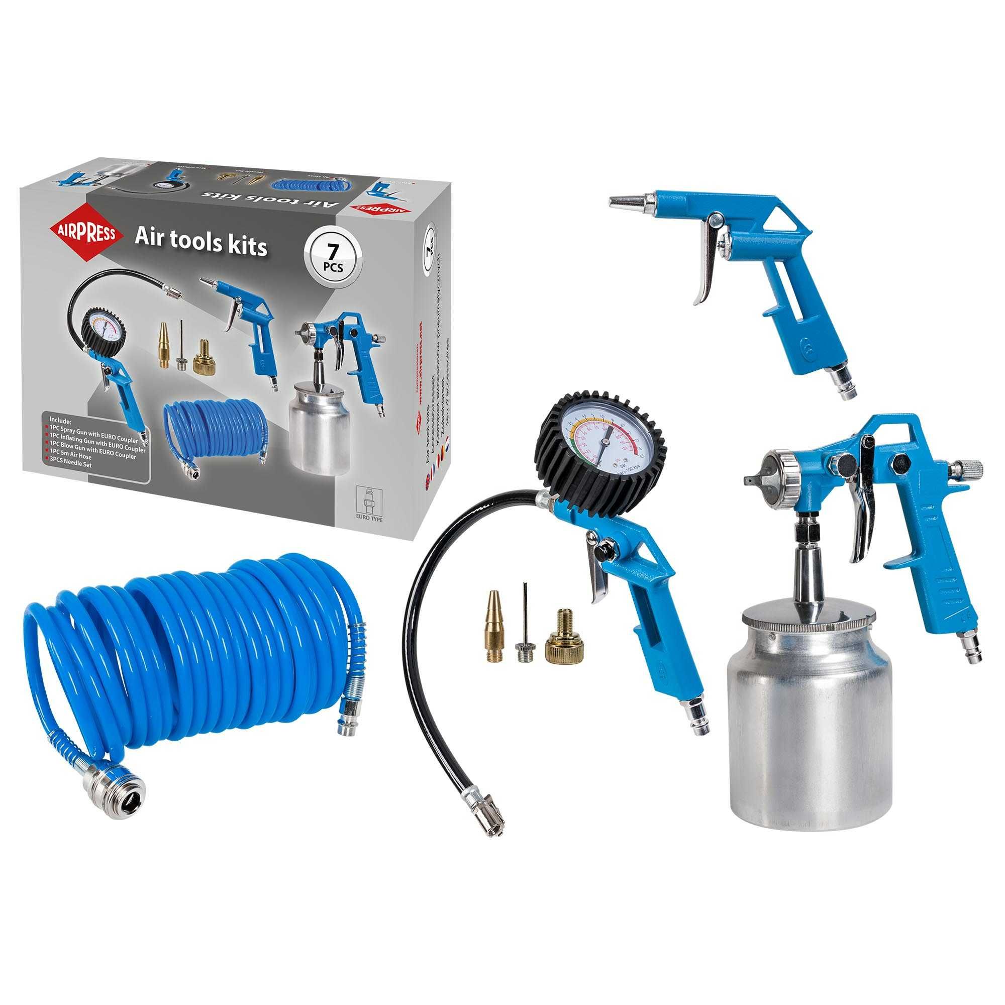 Set 7 accesorii pneumatice pentru compresor, Airpress