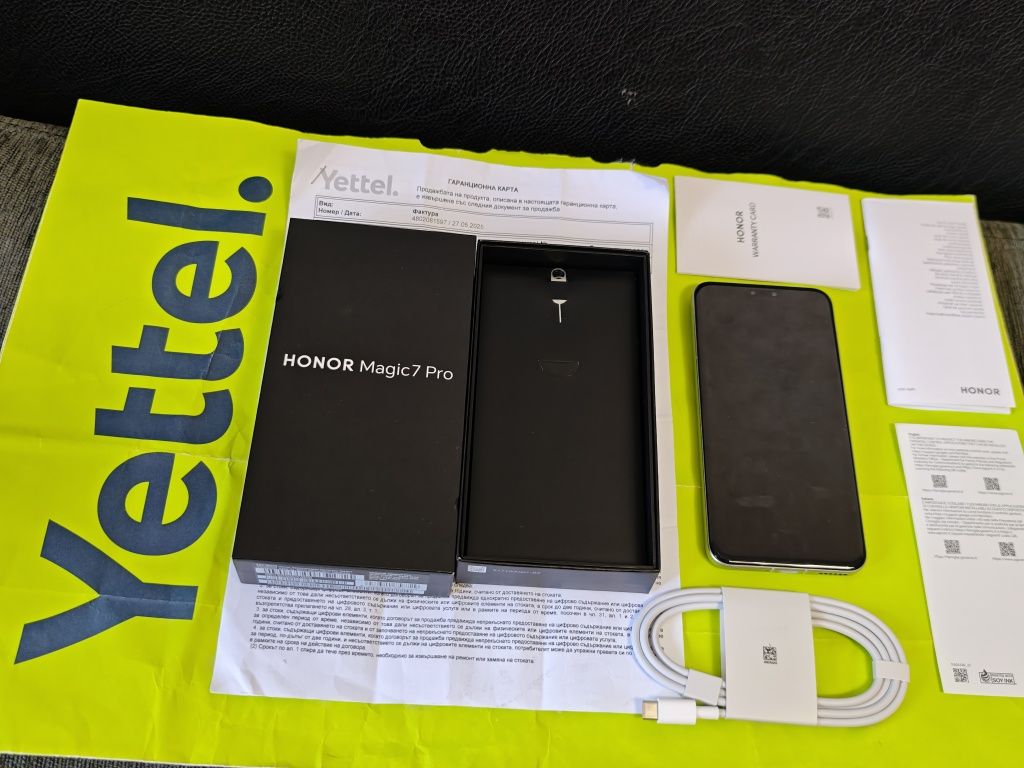 КАТО НОВ 512GB Honor Magic 7 Pro 5G Гаранция Yettel  2028 г. Grey