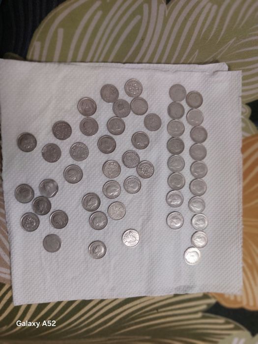 Lot 49 monede de argint englezești vechi